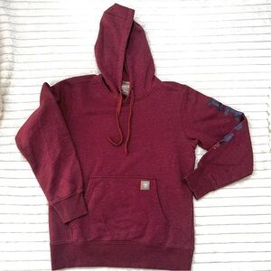 Ariat Rebar Women’s S Burgundy Pullover Hoodie Sweatshirt